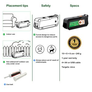 Ronada Elektrische muizenval - Doos 12 stuks